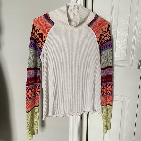Free People Sweaters - Free People cream prism fair isle sweater size S
